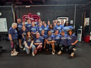 members from the rb5 personal training studio at their spring games event