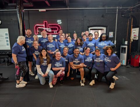 members from the rb5 personal training studio at their spring games event