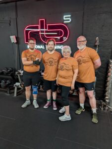4 members taking part in the Summer Games 2025 event at RB5 in Nottingham