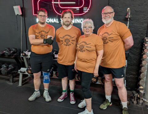 4 members taking part in the Summer Games 2025 event at RB5 in Nottingham